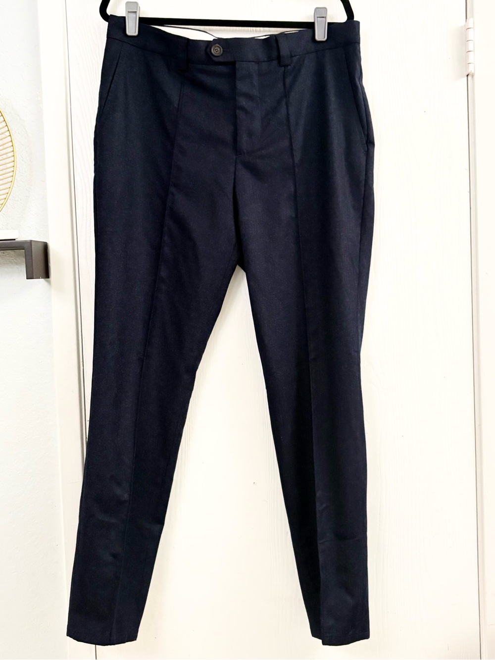 Brunello Cucinelli Leisure fit Wool Dark Navy Dress Trousers Size 50